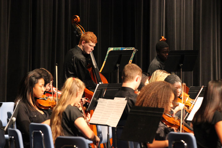 The JCHS Chamber Orchestra performs with Manhattan Chamber orchestra on the Fall Collaborative Concert on Thursday September 29, 2015
