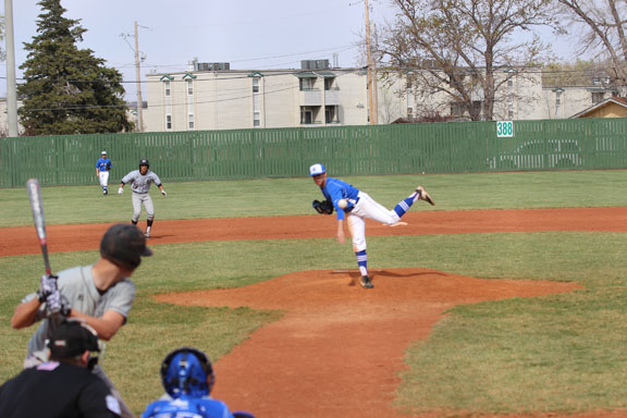 Chip Ozores pitching against Garden City on March, 25th, 2016.