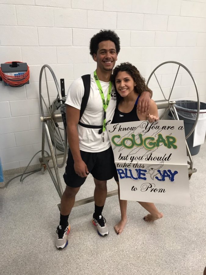 Promposals are not restricted to just JCHS students. Paola Noriega asks her friend from Salina South in a great way!