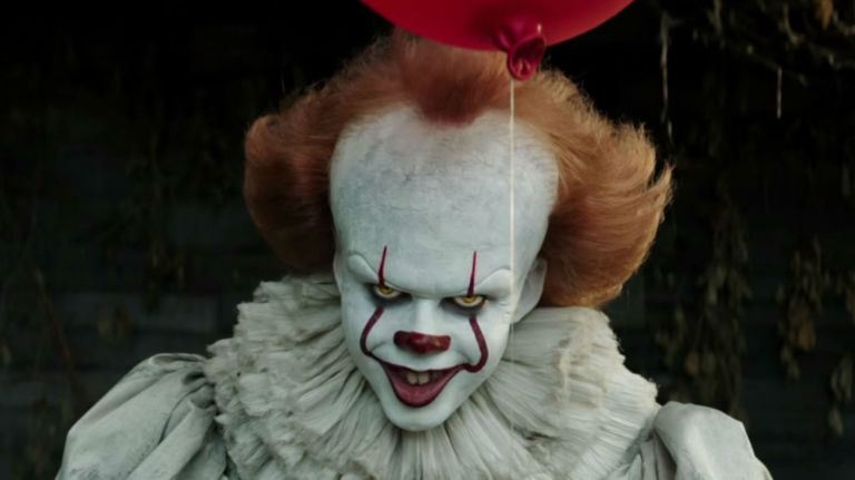 Pennwise the Dancing Clown (played by Bill Skarsgård) in the 2017 remake of Stephen Kings It.