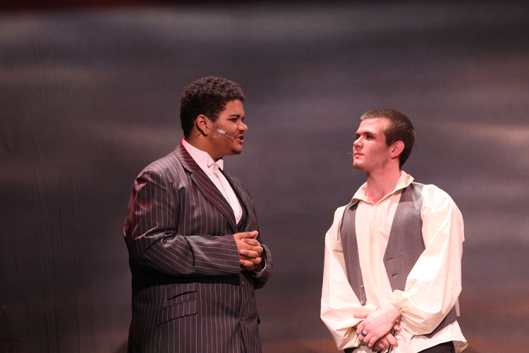 Jac Cummings and Nicholas Spellman perform in Sweeney Todd: The Musical on Friday March 9th.