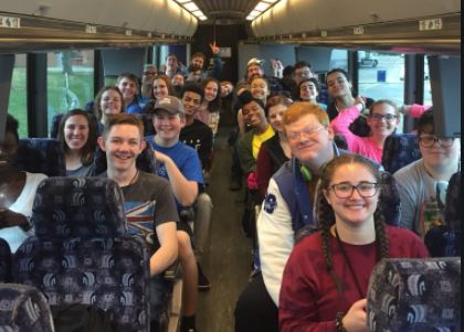 Choir students prepare to leave for New York to perform with composer Eric Whitacre on April 15.