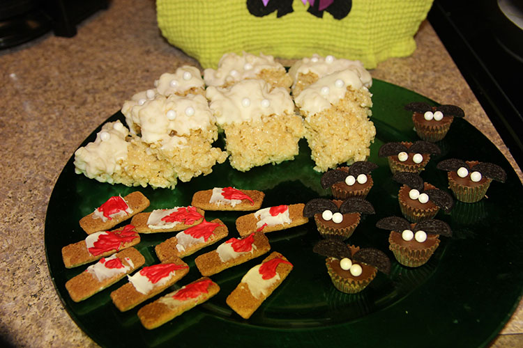 Rice Krispies Ghosts, Reece Bats, and Bloody Band-aids.
