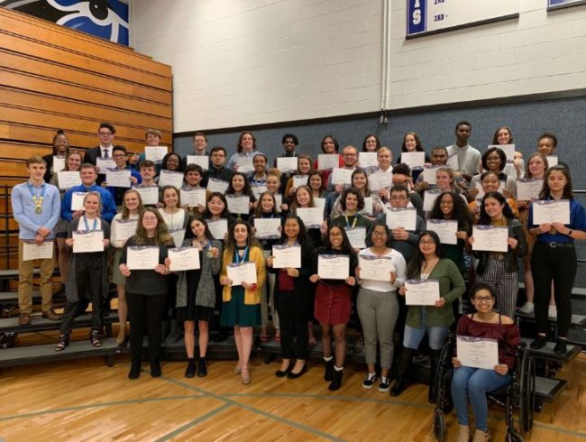 The class of 2019 at the 25th Annual Academic Banquet on Thursday, January 31. 